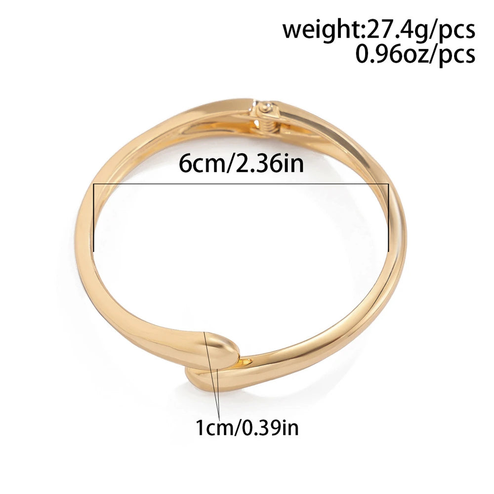 Gold & Silver Chunky Twisted Bangle