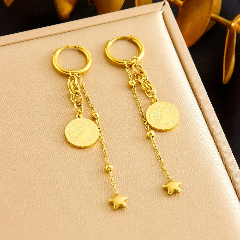 Golden Star Portrait Jewelry Set