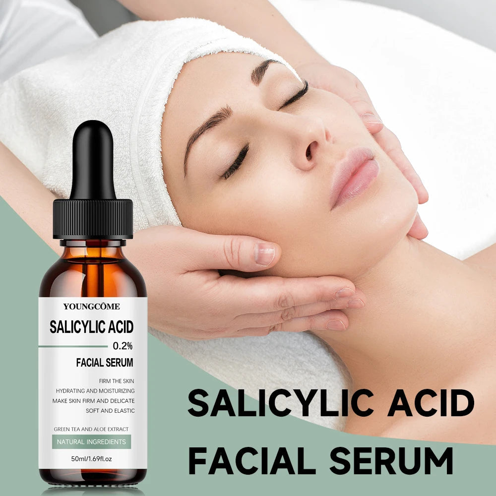 Firming facial serum, rich in salicylic acid, hyaluronic acid,vitamins C MLADC & P