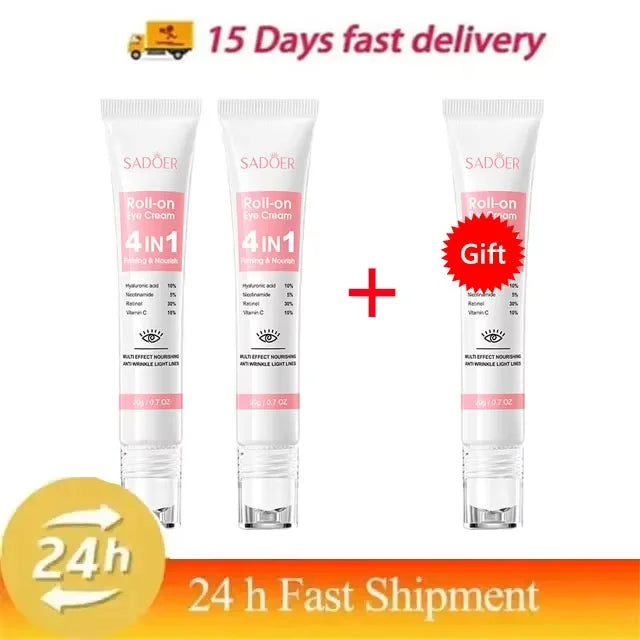 Instant Eye Bag Removal Cream Retinol Anti-Wrinkle Firming Skin Fade Fine Lines Anti Dark Circle Puffiness Brighten Eye skinCare MLADC & P