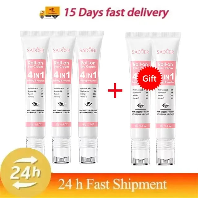 Instant Eye Bag Removal Cream Retinol Anti-Wrinkle Firming Skin Fade Fine Lines Anti Dark Circle Puffiness Brighten Eye skinCare MLADC & P
