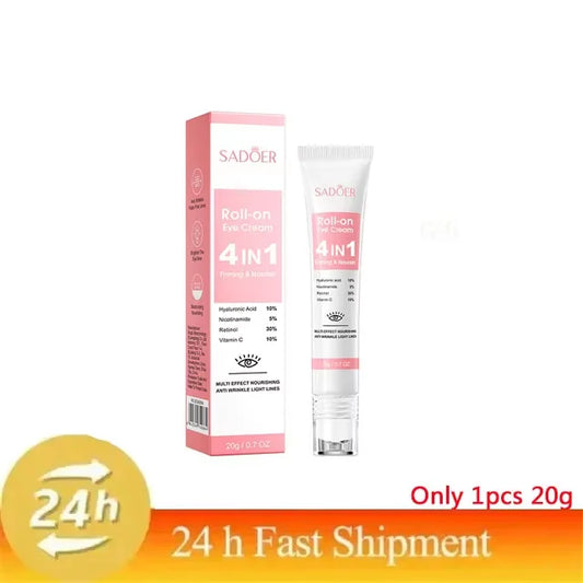 Instant Eye Bag Removal Cream Retinol Anti-Wrinkle Firming Skin Fade Fine Lines Anti Dark Circle Puffiness Brighten Eye skinCare MLADC & P