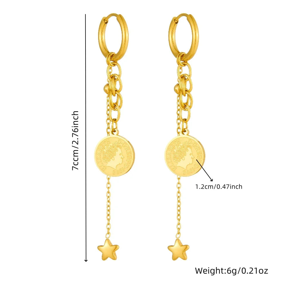Golden Star Portrait Jewelry Set