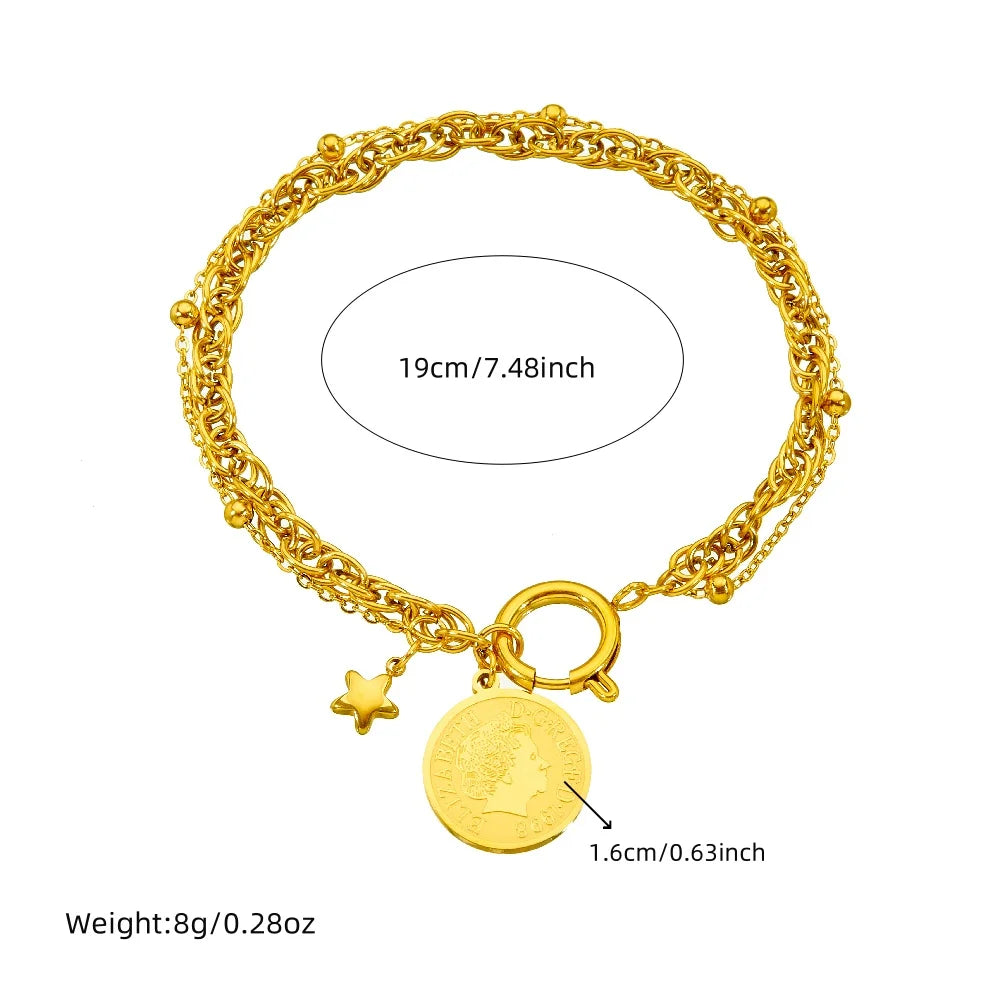 Golden Star Portrait Jewelry Set