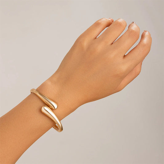 Gold & Silver Chunky Twisted Bangle