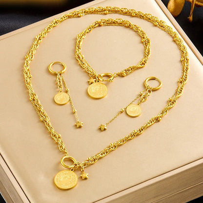 Golden Star Portrait Jewelry Set
