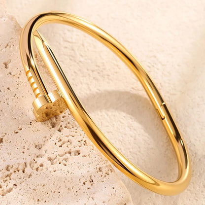 18K vergulde nagelarmband met zirkonia